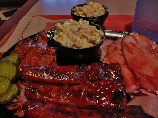 Gates Bar-B-Q signature dishes Mixed Plate, Four Bone, Double Decker.